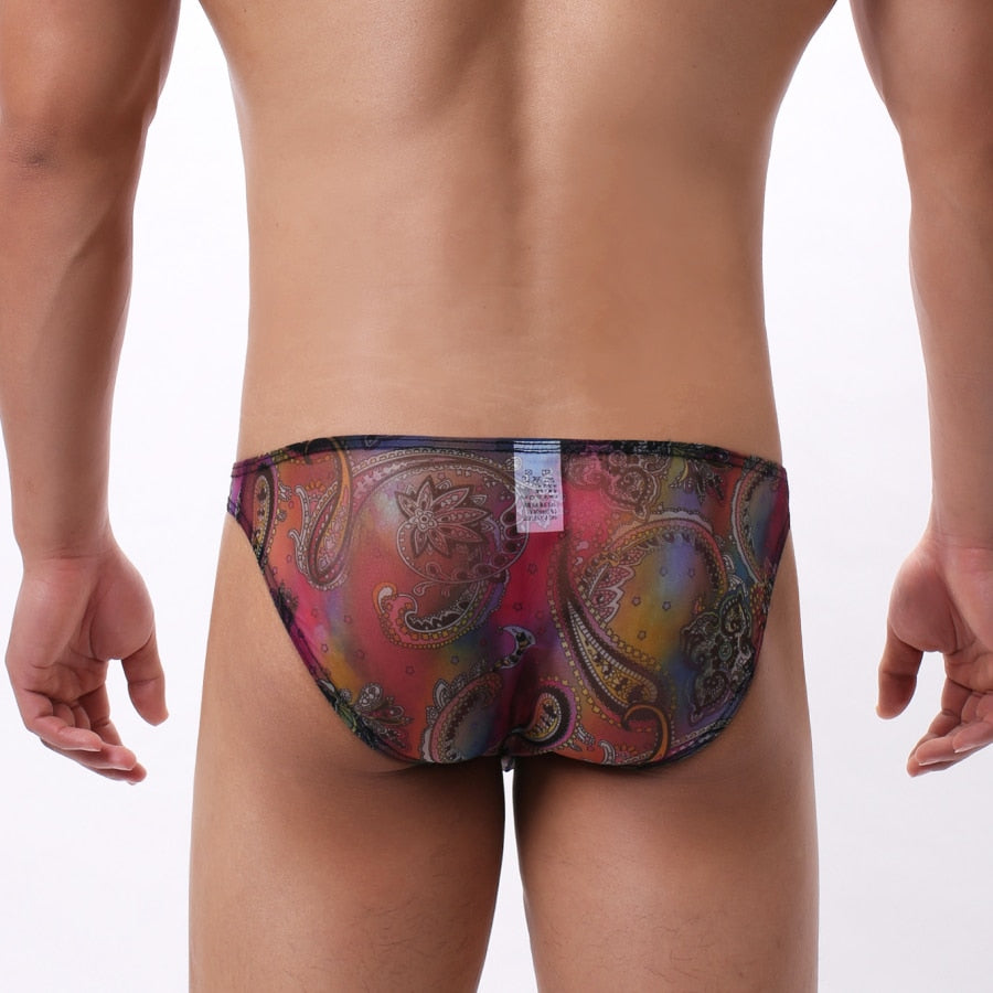 Trippy Sheer Bikini Briefs | dmunderwear detail image 4