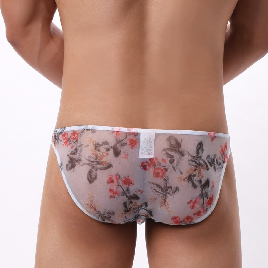 Trippy Sheer Bikini Briefs | dmunderwear detail image 5