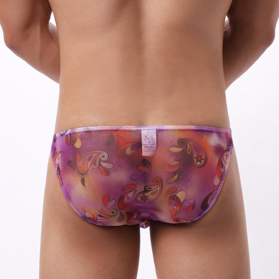 Trippy Sheer Bikini Briefs | dmunderwear detail image 7