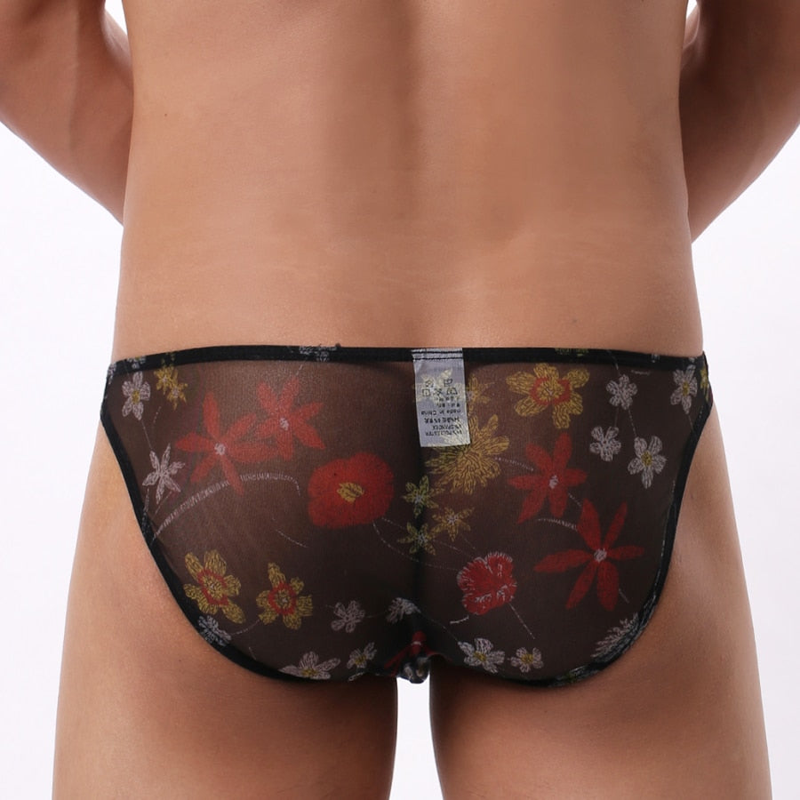 Trippy Sheer Bikini Briefs | dmunderwear detail image 8