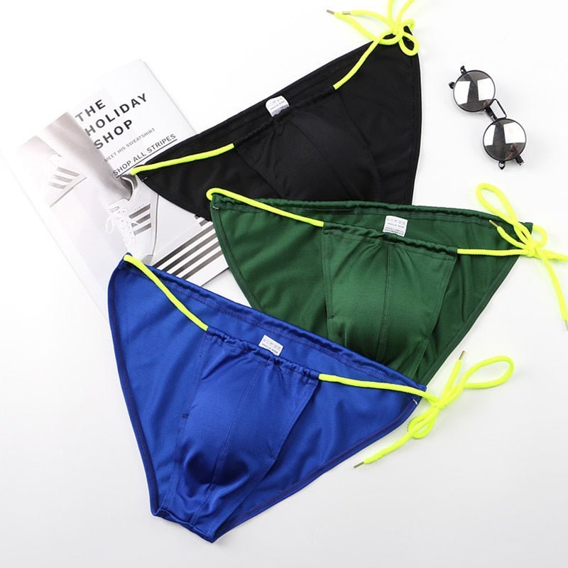 ORVLS Two Toned Bowtie Bikini Swim Briefs | dmunderwear detail image 10