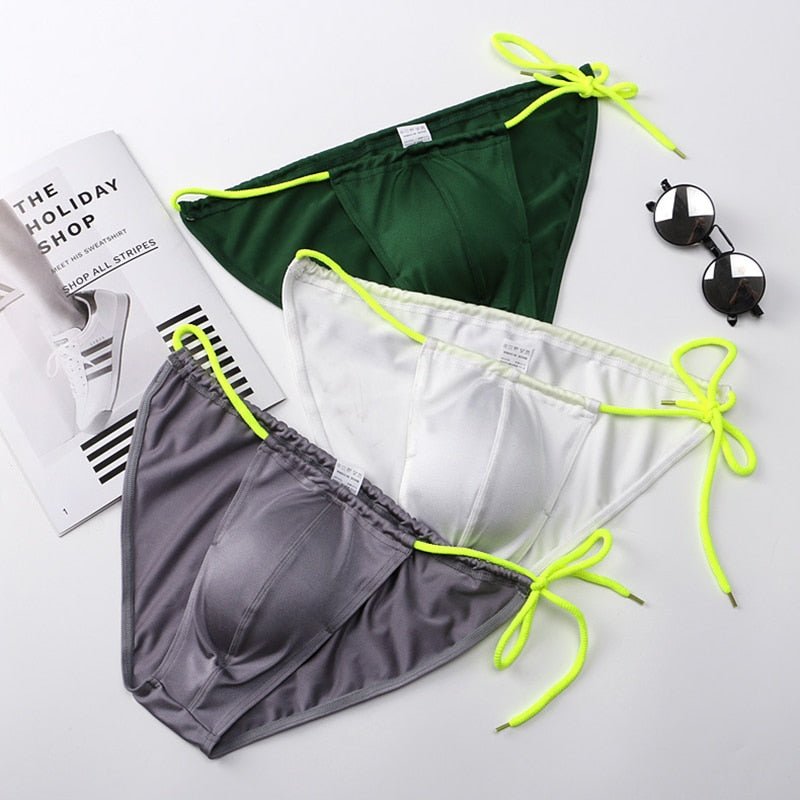 ORVLS Two Toned Bowtie Bikini Swim Briefs | dmunderwear detail image 2