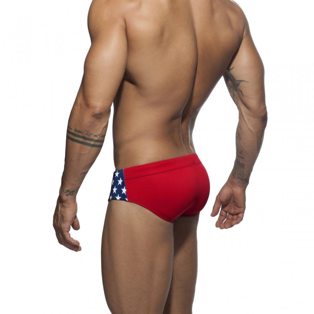 ORVLS Two Toned Bowtie Stars Swim Briefs | dmunderwear detail image 6