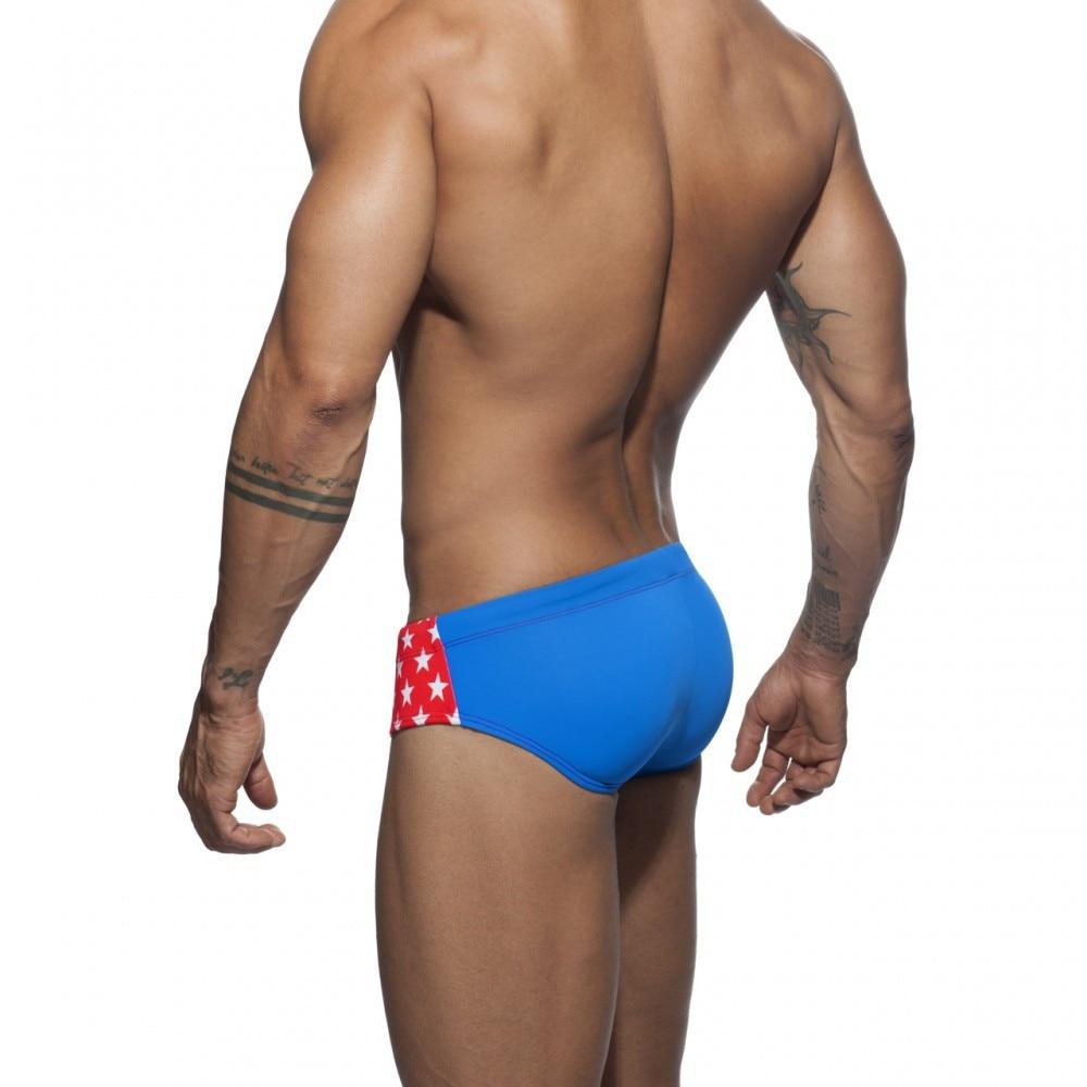 ORVLS Two Toned Bowtie Stars Swim Briefs | dmunderwear detail image 9