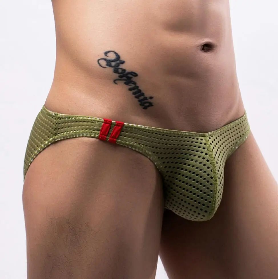 Ultra Racing Stripe Mesh Briefs | dmunderwear