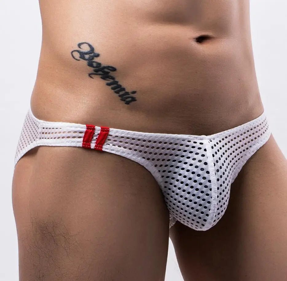 Ultra Racing Stripe Mesh Briefs | dmunderwear detail image 10