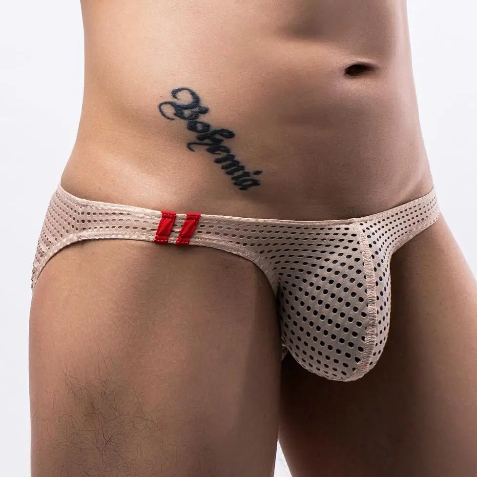Ultra Racing Stripe Mesh Briefs | dmunderwear detail image 2