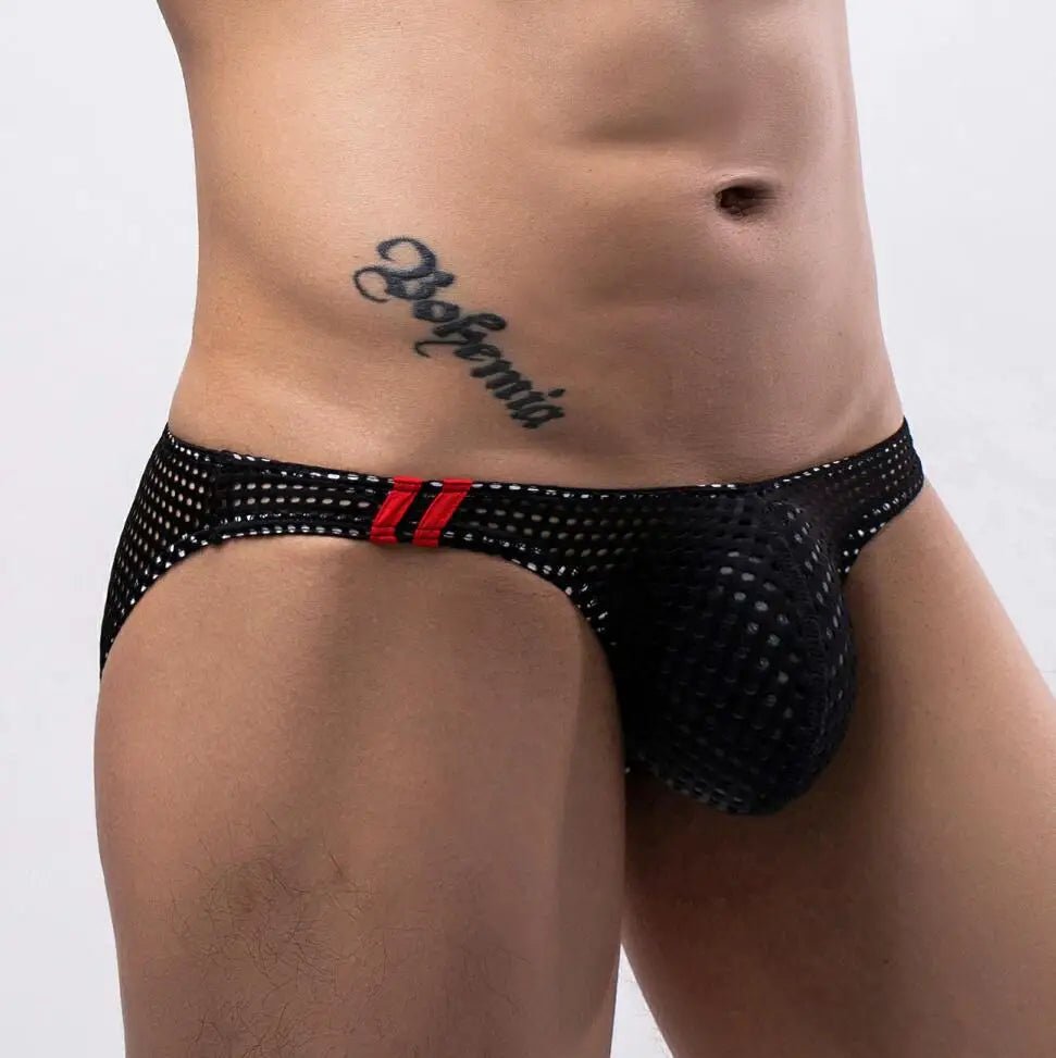 Ultra Racing Stripe Mesh Briefs | dmunderwear detail image 5