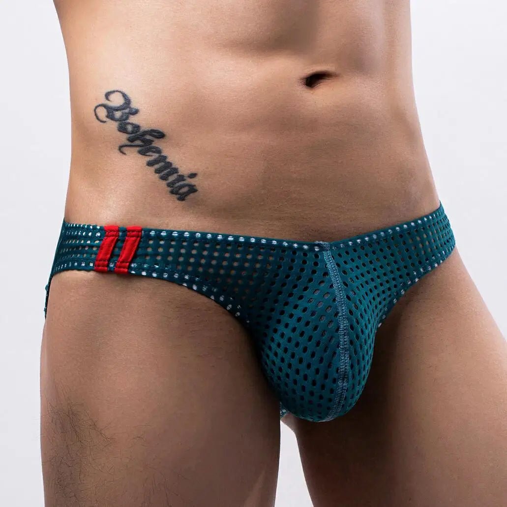 Ultra Racing Stripe Mesh Briefs | dmunderwear detail image 6