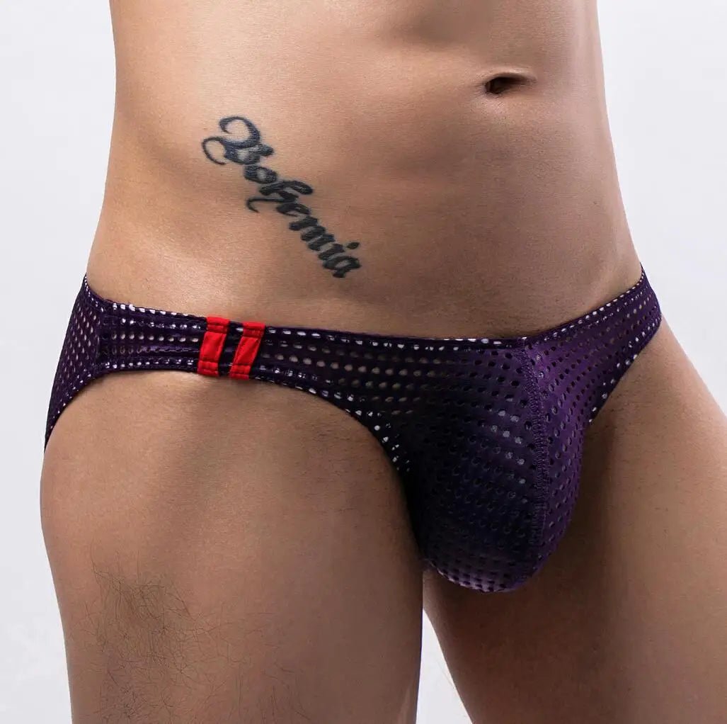 Ultra Racing Stripe Mesh Briefs | dmunderwear detail image 9