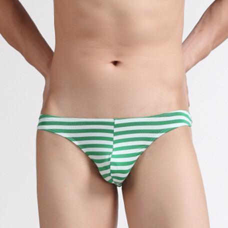 ORVLS Ultra Skinny Colorful Striped Thong | dmunderwear detail image 6