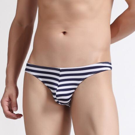 ORVLS Ultra Skinny Colorful Striped Thong | dmunderwear detail image 8