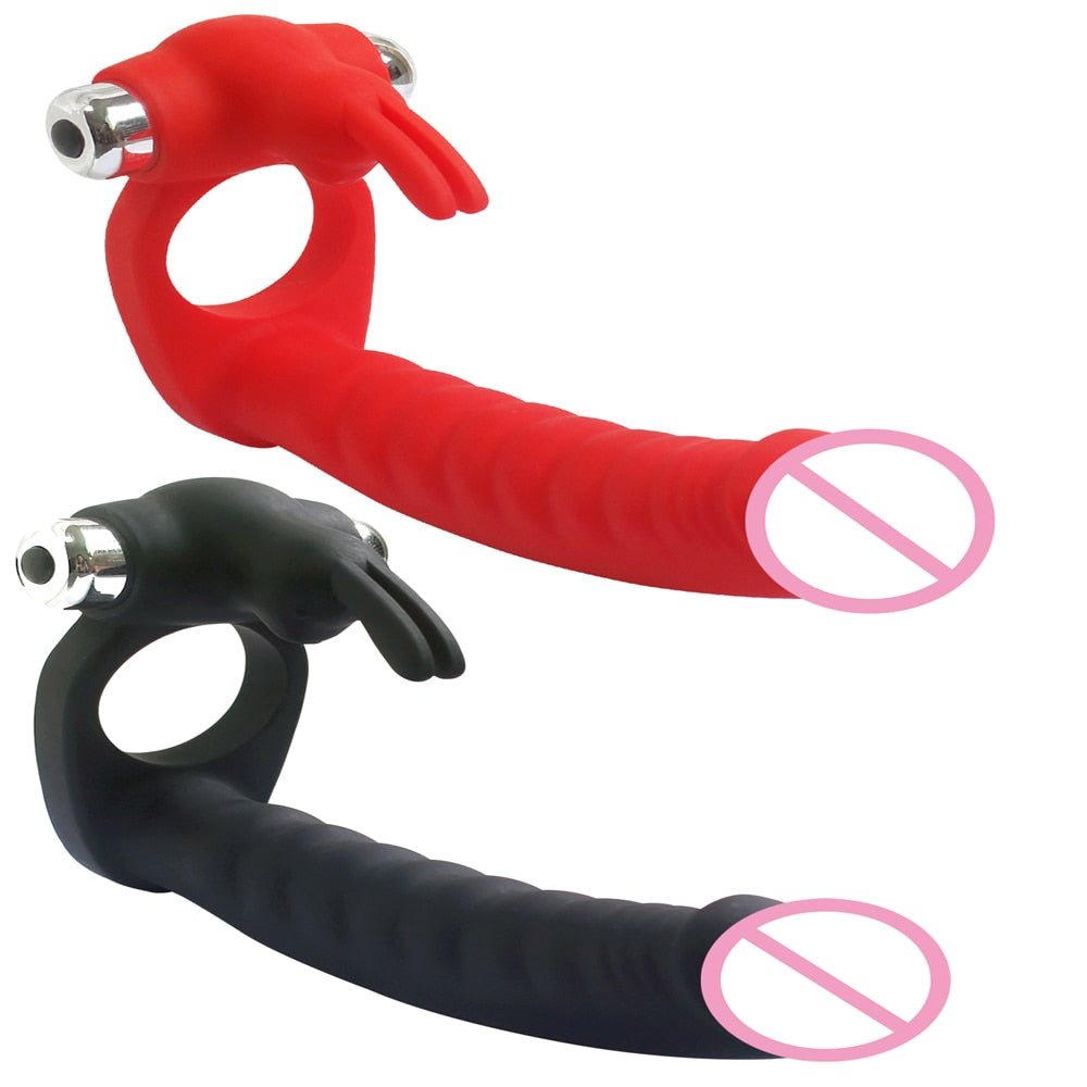 Vibrating Double Penetration Dildo | dmunderwear