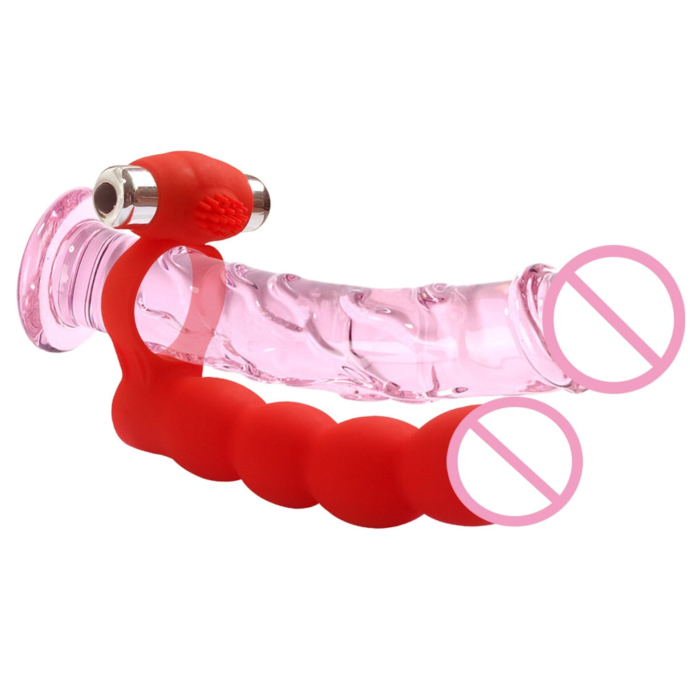 Vibrating Double Penetration Dildo | dmunderwear detail image 12