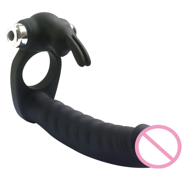 Vibrating Double Penetration Dildo | dmunderwear detail image 4