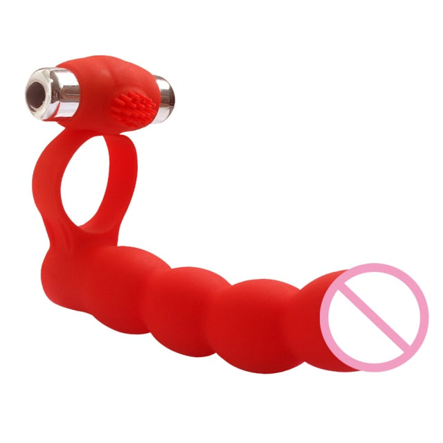 Vibrating Double Penetration Dildo | dmunderwear detail image 5