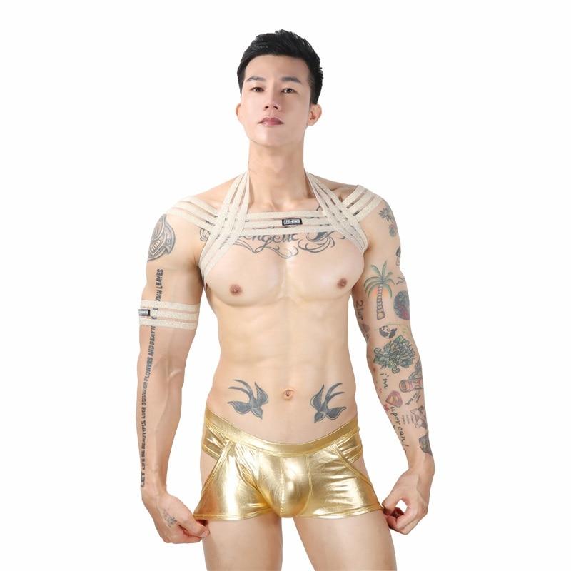 ORVLS Waterfall Harness + Metallic Jock Briefs | dmunderwear