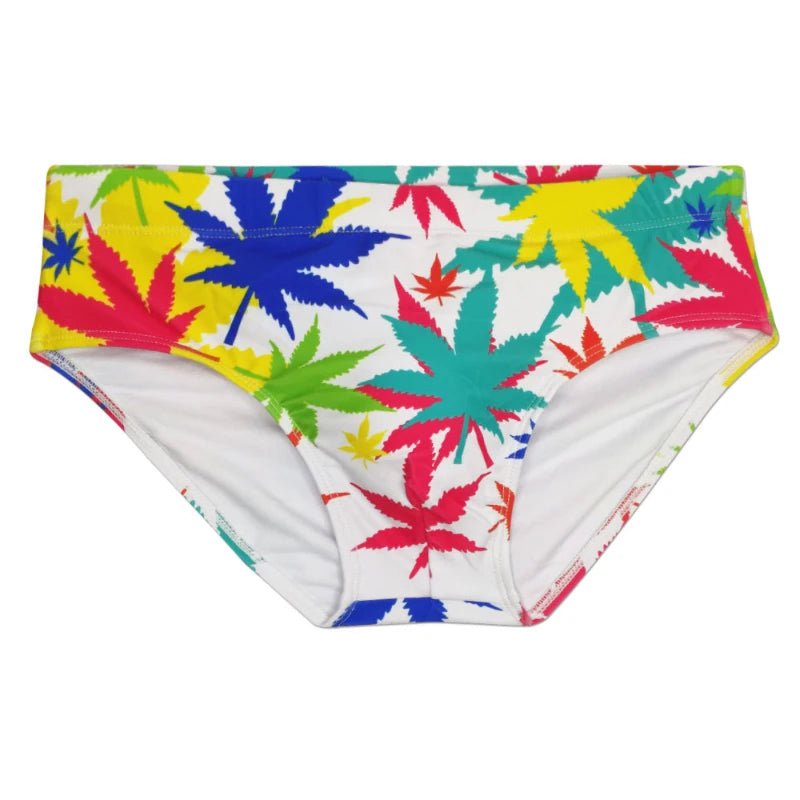 Weed Leaf Swim Briefs | dmunderwear detail image 4