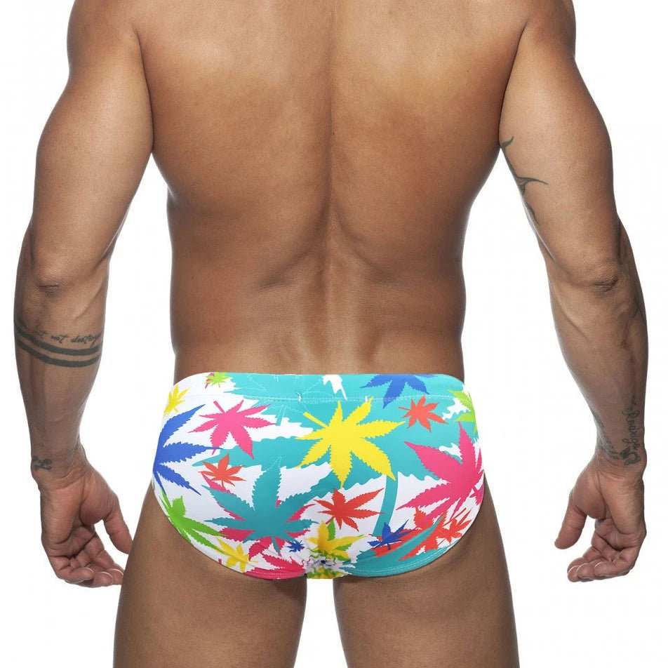 Weed Leaf Swim Briefs | dmunderwear detail image 2