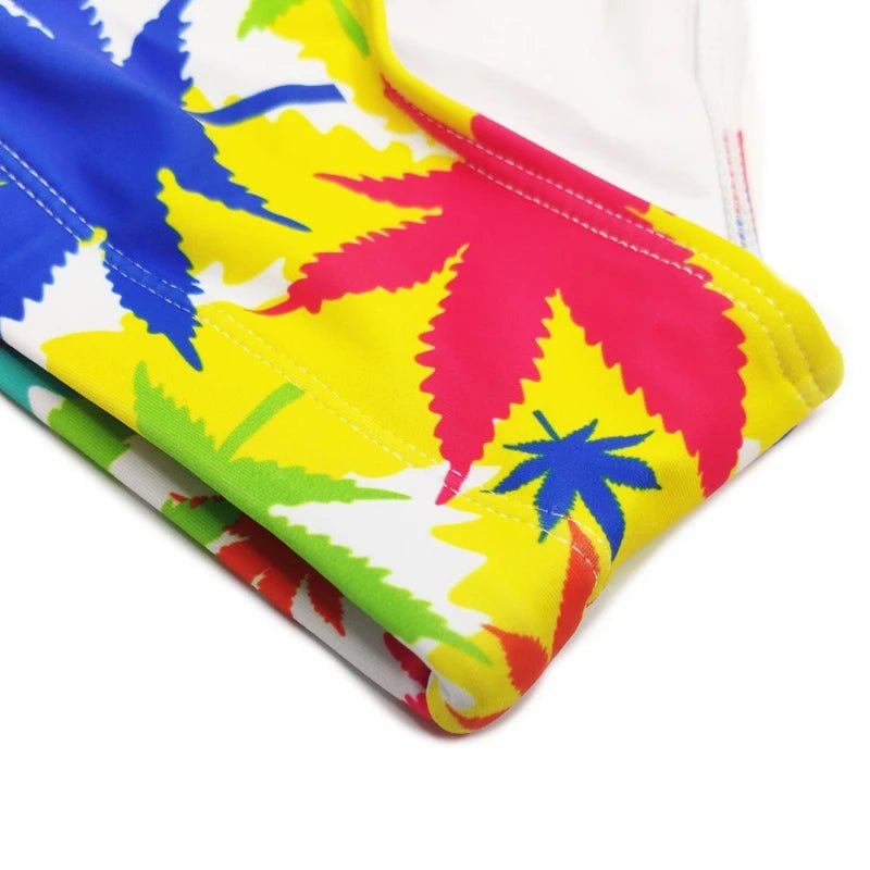 Weed Leaf Swim Briefs | dmunderwear detail image 7