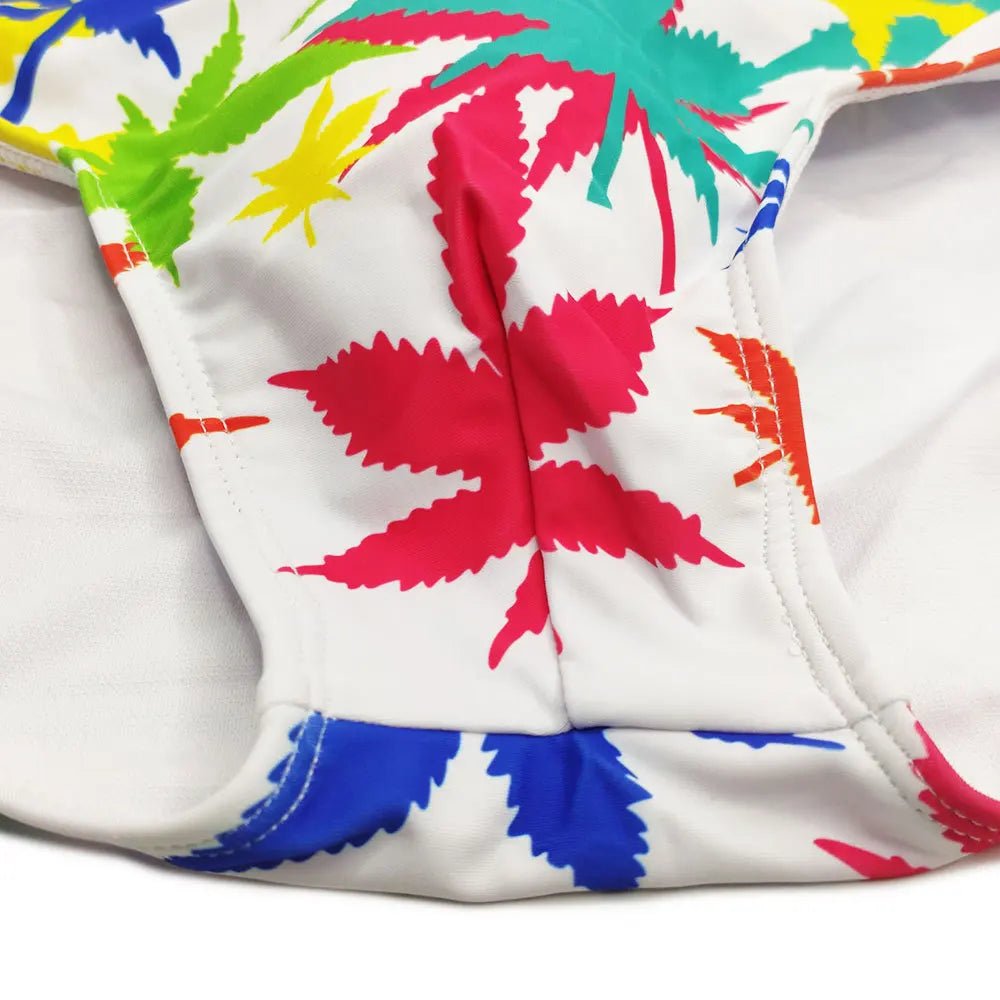 Weed Leaf Swim Briefs | dmunderwear detail image 8