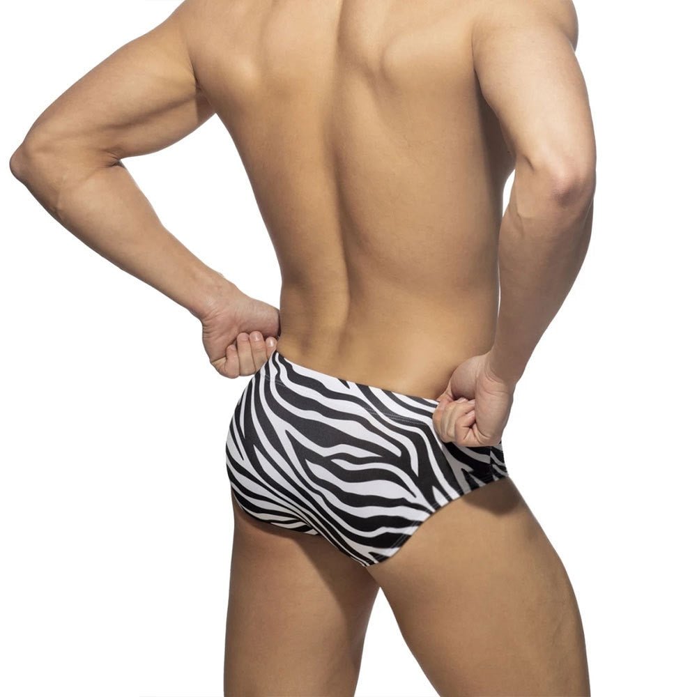 ORVLS White Leopard Swim Briefs | dmunderwear detail image 2
