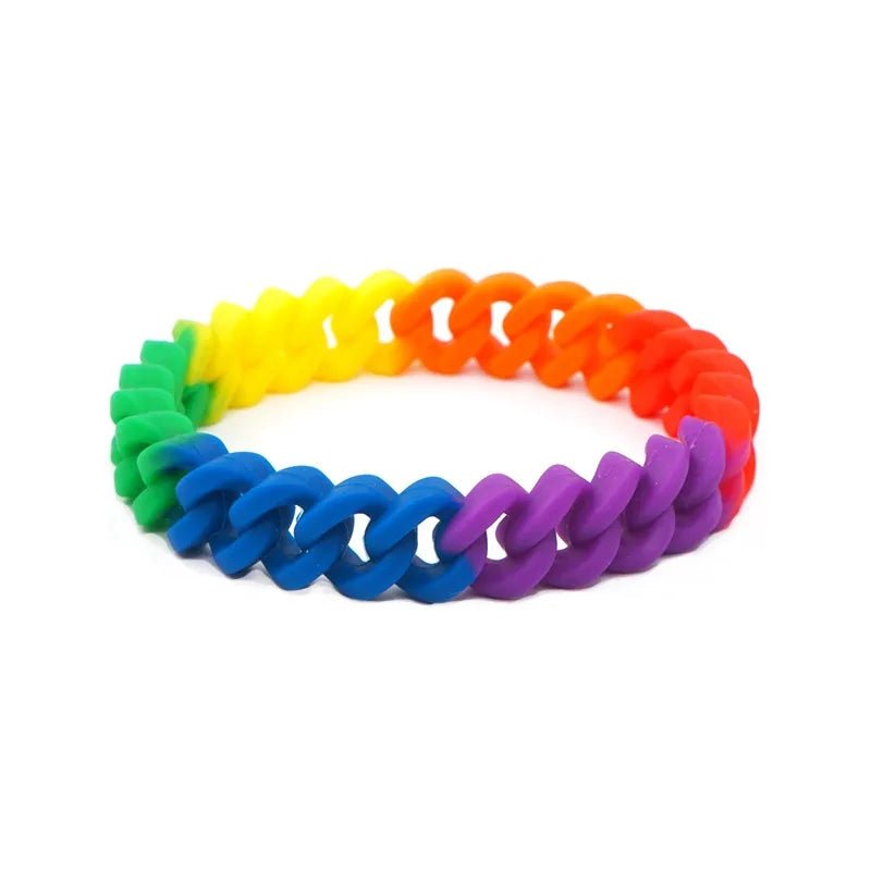 Woven Silicon Rainbow Bracelet | dmunderwear