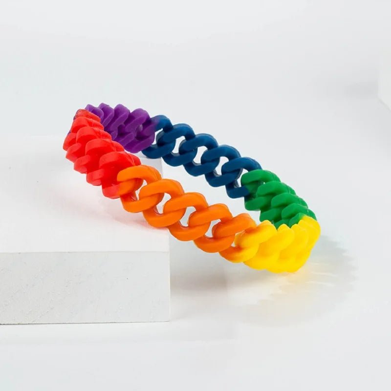Woven Silicon Rainbow Bracelet | dmunderwear product image 2