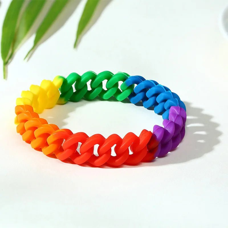Woven Silicon Rainbow Bracelet | dmunderwear product image 3