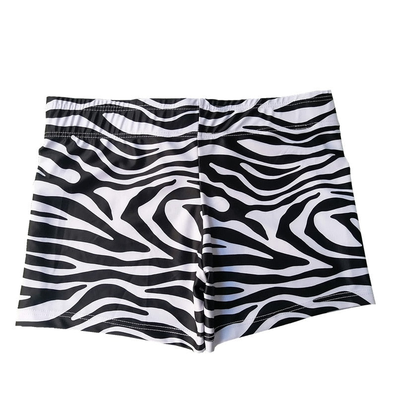 ORVLS Zebra Print Swim Trunks | dmunderwear detail image 5