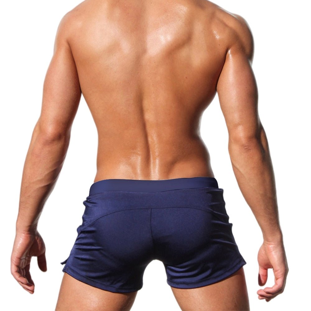 ORVLS Zipper Pocketed Swim Trunks | dmunderwear detail image 7