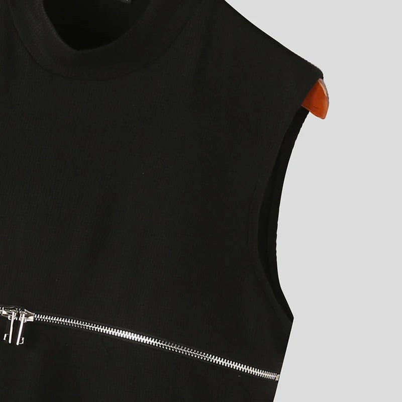 ORVLS Zippered Sleeveless Shirt | dmunderwear detail image 10