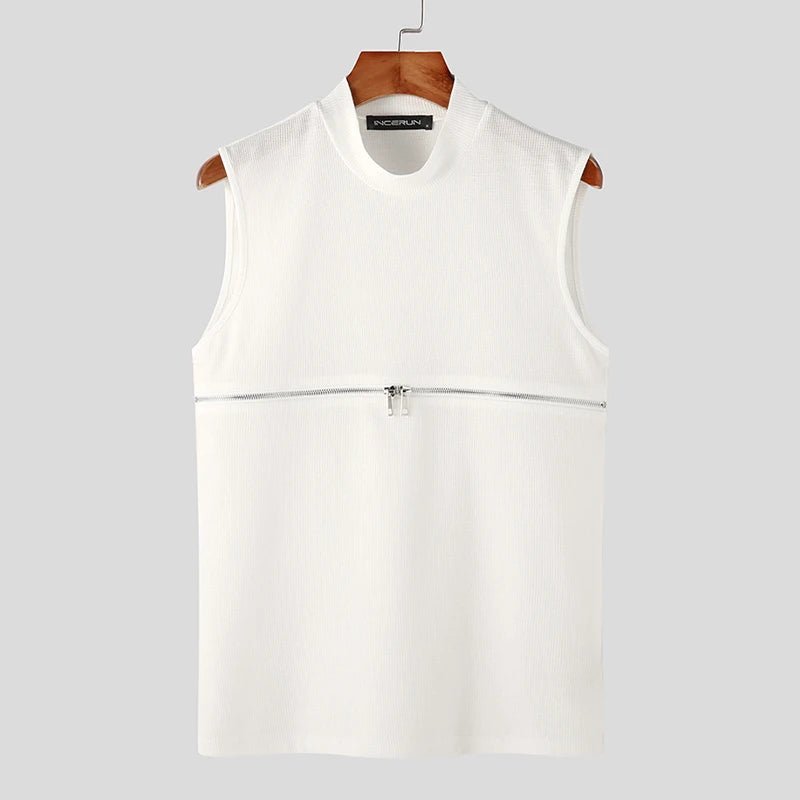 ORVLS Zippered Sleeveless Shirt | dmunderwear detail image 5